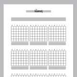 Monthly Vitamins Journal Template - Grey