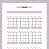 Monthly Vitamins Journal Template - Purple