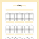 Monthly Vitamins Journal Template - Yellow