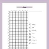 Mood Chart For Adults - Purple