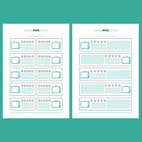 Movie Tracking Journal Template - 2 Version Overview