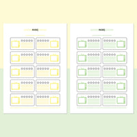 Movie Tracking Journal Template - Light Yellow and Light Green