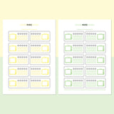 Movie Tracking Journal Template - Light Yellow and Light Green
