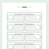 Movie Tracking Journal Template - Green