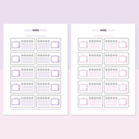 Movie Tracking Journal Template - Lavendar and Bright Pink