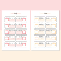 Movie Tracking Journal Template - Salmon Red and Bright Orange