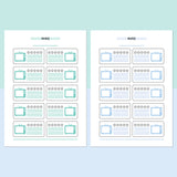 Movie Tracking Journal Template - Teal and Light Blue