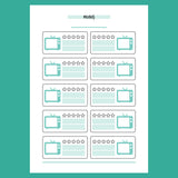 Movie Tracking Journal Template - Version 1 Full Page View