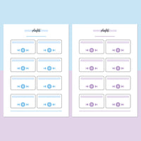 Music Playlist Journal Template - Aqua and Light Purple