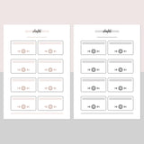 Music Playlist Journal Template - Light Brown and Light Grey