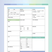 Nurse Brain Sheet Printable - Ocean