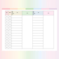 Nurse Hourly Planner Template PDF - Page Overview