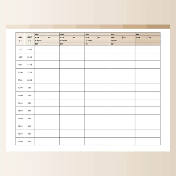 Nurse Shift Planner Template | A4 & US Letter Sizes | Instant Download Printable – Plan Print Land nurse-shift-planner-template-a4-us-letter-sizes-instant-download-printable-plan-print-land
