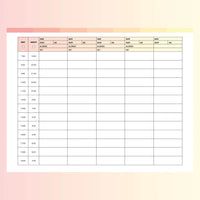 Nurse Shift Planner Template - Flame