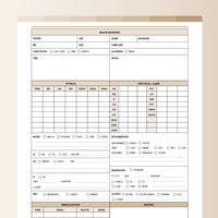 Nursing Handoff Sheet Printable - Bohemian