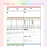 Nursing Handoff Sheet Printable - Rainbow