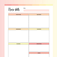 Nursing Skill Template - Flame Color Scheme