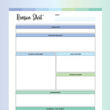 Nursing Student Revision Sheet - Ocean