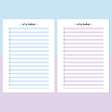 One Act Of Kindness Daily Template - Aqua and Light Purple