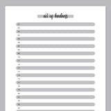 One Act Of Kindness Daily Template - Grey