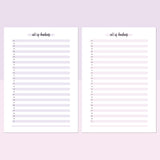 One Act Of Kindness Daily Template - Lavendar and Bright Pink