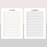 One Act Of Kindness Daily Template - Light Brown and Light Grey