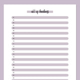 One Act Of Kindness Daily Template - Purple