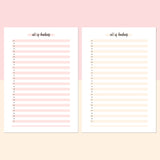 One Act Of Kindness Daily Template - Salmon Red and Bright Orange