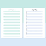 One Act Of Kindness Daily Template - Teal and Light Blue