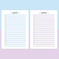 One Daily Affirmation Template - Aqua and Light Purple