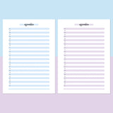 One Daily Affirmation Template - Aqua and Light Purple