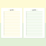 One Daily Affirmation Template - Light Yellow and Light Green