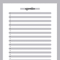 One Daily Affirmation Template - Grey