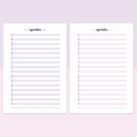 One Daily Affirmation Template - Lavendar and Bright Pink