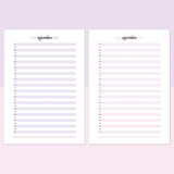 One Daily Affirmation Template - Lavendar and Bright Pink