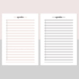 One Daily Affirmation Template - Light Brown and Light Grey