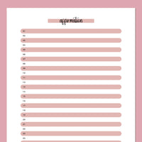 One Daily Affirmation Template - Red