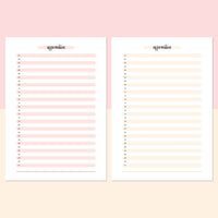 One Daily Affirmation Template - Salmon Red and Bright Orange