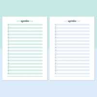 One Daily Affirmation Template - Teal and Light Blue