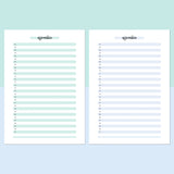 One Daily Affirmation Template - Teal and Light Blue