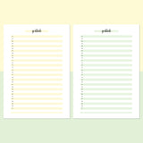 One Daily Gratitude Template - Light Yellow and Light Green