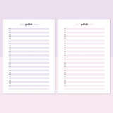 One Daily Gratitude Template - Lavendar and Bright Pink