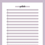 One Daily Gratitude Template - Purple