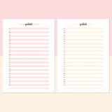 One Daily Gratitude Template - Salmon Red and Bright Orange