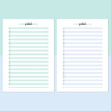 One Daily Gratitude Template - Teal and Light Blue