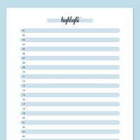 One Daily Highlight Template - Blue