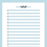 One Daily Highlight Template - Blue