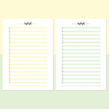 One Daily Highlight Template - Light Yellow and Light Green