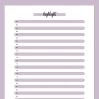 One Daily Highlight Template - Purple