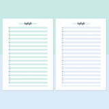 One Daily Highlight Template - Teal and Light Blue